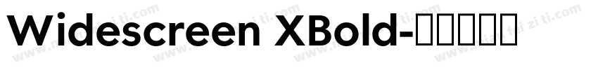 Widescreen XBold字体转换